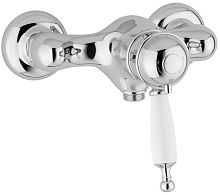 Migliore 19130 Oxford Смеситель для душа монокомандный, внешний, выход М1/2", ручка белая/хром