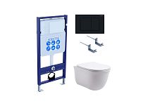 Aquatek SET Классик-012 4 в 1 Комплект: рама Standard INS-0000012 + крепеж KKI-0000002 + кнопка KDI-0000012 + унитаз AQ1111-00 с крышкой-сиденьем Soft-close, белый Aquatek SET Классик-012 4 в 1 Комплект: рама Standard INS-0000012 + крепеж KKI-0000002 + кнопка KDI-0000012 + унитаз AQ1111-00 с крышкой-сиденьем Soft-close, белый