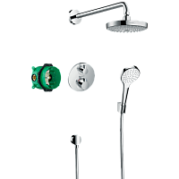 Hansgrohe 27295000 Croma Select Душевая система S 180 2jet скрытого монтажа с термостатом, хром