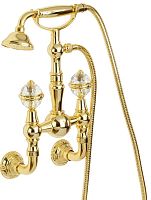Migliore 27183 Cristalia Смеситель для душа внешний, выход М1/2", ручки Crystal/золото