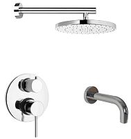 Paini 78CRSET26911BATHHEAD Cox Комплект на 2 потребителя, для ванны с верхним душем, хром