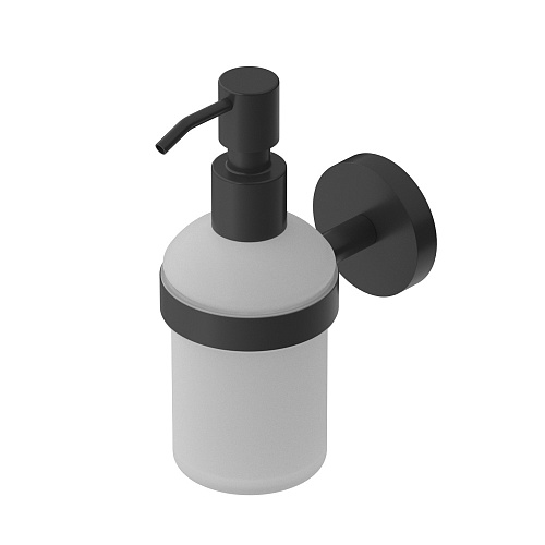 Cezares RELAX-SOIS-V-NOP Диспенсер для мыла подвесной, стекло, исполнение черный матовый купить в интернет-магазине Сквирел