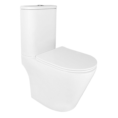 Azario AZ-6093 Berton Унитаз-компакт 385х615х805 напольный, безободковый, слив "Торнадо", с быстросъемным сиденьем микролифт