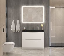 BelBagno MARINO-1000-2C-PIA-BL-P База под раковину 100х45 см, напольная, Bianco Lucido (белый глянец) купить  в интернет-магазине Сквирел