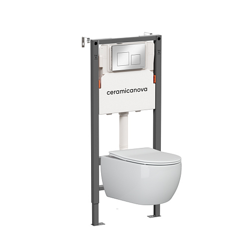Ceramica Nova  CN3001_121002CH Комплект: Унитаз, Инсталляция, Кнопка смыва