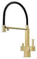 Sancos SC4006BG Moro Смеситель для кухни с возможностью подключения фильтра для воды, брашированное золото/черный