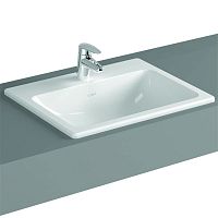 Vitra 5465B003-0001 S20 Раковина встраиваемая сверху 55х45 см, c переливом, белая