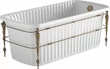 Migliore 24378 Olivia Console Ванна 174х83х66 см + панель + консоль, слив-перелив бронза/белая