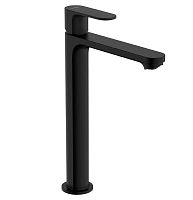 Hansgrohe 72580670 Rebris S Смеситель для накладной раковины 240 CoolStart со сливным гарнитуром, черный матовый