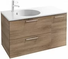 Jacob Delafon EB2544-R5-E52 Odeon Rive Gauche Тумба для раковины 100х50 см, ручки хром/дуб табак купить  в интернет-магазине Сквирел
