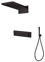 Boheme 130-B Fusion Душевая система встраиваемая, черный матовый