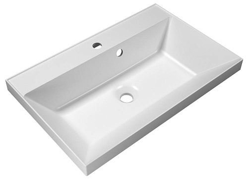 BelBagno BB700/450-LV-MR-AST Раковина из литьевого мрамора 70х45 см, белая BelBagno BB700/450-LV-MR-AST Раковина из литьевого мрамора 70х45 см, белая