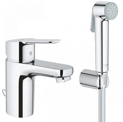 Grohe 23757000 BauEdge Смеситель для раковины с гигиеническим душем, хром