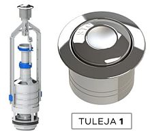 KKPol ZSB/211/0/T/1 Сливной механизм ZSB/211 однорежимный с STOP, 33-42 см, хром