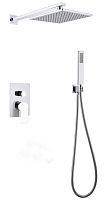 Душевая система ABBER Weiss Insel AF8018W скрытого монтажа без излива, белый-хром