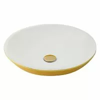 Migliore 31565 Arena Раковина накладная D46 см, белый глянец/золото