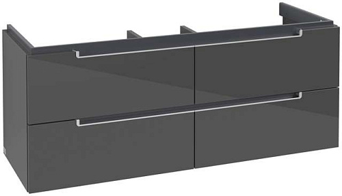 Villeroy & Boch A69800FP Subway 2.0 Тумба под раковину 129х45 см, серый глянцевый (Glossy Grey)