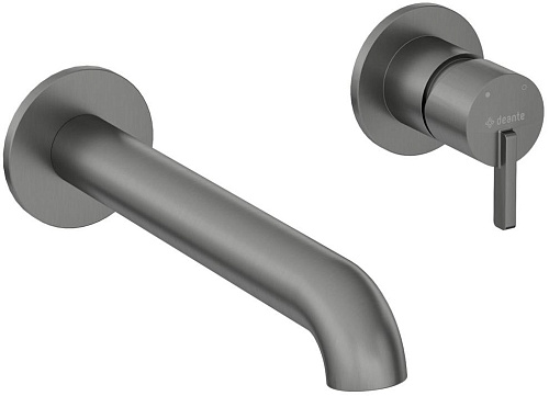 Deante BQS_D54L Silia Смеситель для раковины настенный, с внутренней частью, Titanium (титан) Deante BQS_D54L Silia Смеситель для раковины настенный, с внутренней частью, Titanium (титан)