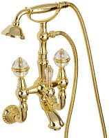 Migliore 27181 Cristalia Смеситель для ванны внешний, ручки Crystal/золото