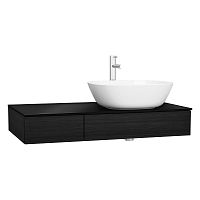 Vitra 65676 Origin Тумба для раковины 90х48 см, подвесная, правосторонняя, Black oak (черный дуб) купить  в интернет-магазине Сквирел