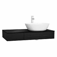 Vitra 65676 Origin Тумба для раковины 90х48 см, подвесная, правосторонняя, Black oak (черный дуб) купить  в интернет-магазине Сквирел