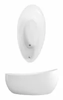 Villeroy & Boch UBQ194AVE9PDV-01 Aveo Ванна квариловая 190х95 см, с панелью и слив-переливом, альпийский белый (White Alpin)
