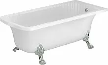 Migliore 27005 Olivia ANG Ванна на лапах "Leone" Standart 174х80х66 см, в угол, слив-перелив хром/белая