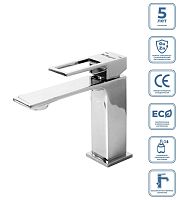 BelBagno LUC-LVM-CRM Luce Смеситель для раковины, без донного клапана, хром