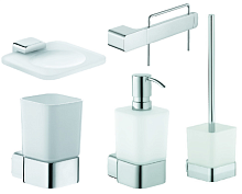 Сет № 1830 4997105, Держатель туалетной бумаги (Chrome) + 4997405, Ершик для унитаза (Chrome) + 4997505, Стакан для зубных щеток (Chrome) + 4997605, Дозатор для жидкого мыла (Chrome) + 4998505, Мыльница (Chrome) Сет № 1830 4997105, Держатель туалетной бумаги (Chrome) + 4997405, Ершик для унитаза (Chrome) + 4997505, Стакан для зубных щеток (Chrome) + 4997605, Дозатор для жидкого мыла (Chrome) + 4998505, Мыльница (Chrome)