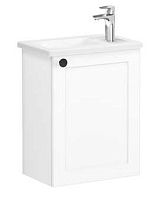 Vitra 68610 Root Classic Тумба с квадратной раковиной 45х29 см, подвесная, правосторонняя, MWHITE (матовый белый) купить  в интернет-магазине Сквирел