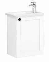 Vitra 68610 Root Classic Тумба с квадратной раковиной 45х29 см, подвесная, правосторонняя, MWHITE (матовый белый) купить  в интернет-магазине Сквирел