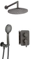 Deante BXYZDQAM Arnika Набор для душа скрытого монтажа с BOXом, Titanium (титан)