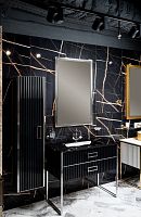 Зеркало Armadi Art Monaco с фоновой подсветкой 70*110 см глянец черная+хром 566-BCR купить  в интернет-магазине Сквирел