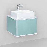 Jorno Pas.01.58/P/BL Pastel Тумба подвесная 58х53 см, бирюзовый бриз