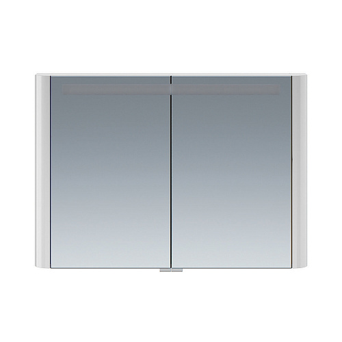 AM.PM M30MCX1001FG Sensation, Зеркальный шкаф, 100х70 см, с подсветкой, серый шелк глянец снято с производства