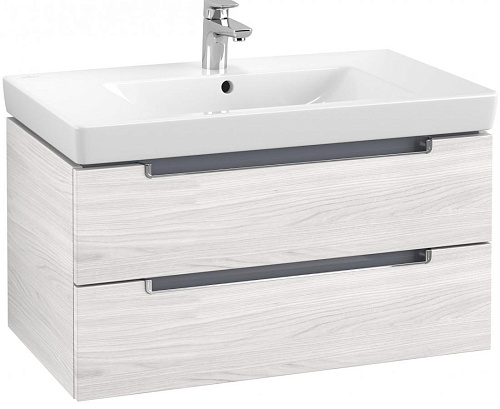 Villeroy & Boch A68910E8 Subway 2.0 Тумба под раковину 78х45 см, дерево белое (White Wood) купить  в интернет-магазине Сквирел