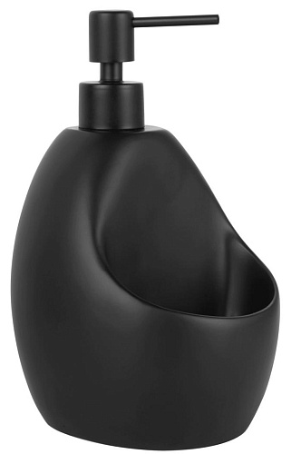 WasserKraft  K-8099BLACK Дозатор с емкостью для губки купить в интернет-магазине Сквирел