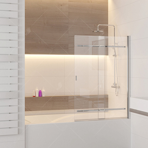 RGW SC-44 03114410-11 Screens Шторка на ванну распашная маятниковая (60-100)х150 см, прозрачное стекло