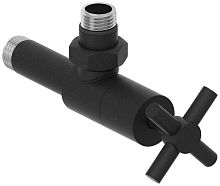 Сунержа 15-1408-1212 Вентиль угловой, (крест) G 1/2" НР х G 1/2" НР, муар темный титан