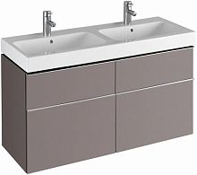 Geberit iCon 840522000 Шкафчик под раковину двойную 1190x620x477 мм, платина, глянец, лак купить  в интернет-магазине Сквирел