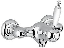 Migliore 19128 Oxford Смеситель для душа монокомандный, внешний, выход М1/2", ручка белая/хром