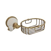 Migliore 17440 Olivia Решетка-корзинка настенная, белый/бронза