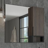 Comforty 00004150529 Франкфурт Зеркальный шкаф 90х80 см, дуб шоколадно-коричневый