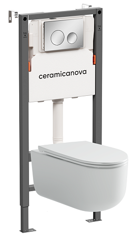 Ceramica Nova  CN4006_121001CH Комплект: Унитаз, Инсталляция, Кнопка смыва