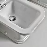 Kerasan 4121K1bi/cr*1 Waldorf Биде пристенное 37х55 см, белое/хром