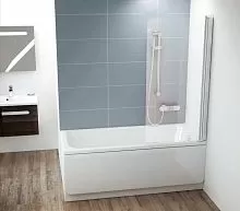 Ravak 7QR40C00Z1 CVS1 80 R Шторка для ванны складная Chrome, хром + транспарент
