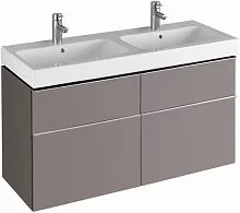 Geberit iCon 840522000 Шкафчик под раковину двойную 1190x620x477 мм, платина, глянец, лак купить  в интернет-магазине Сквирел