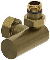 Сунержа 05-1403-1234 Вентиль 3D, правый, (цилиндр) G 1/2" НР х G 3/4" НГ, состаренная бронза