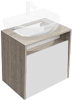 Kerama Marazzi Pro.60.1/WHT Pro Тумба под раковину подвесная 60х43 см, белый глянец/Дуб Орегон