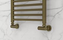 Сунержа 05-1402-1234 Вентиль 3D, левый, (цилиндр) G 1/2" НР х G 3/4" НГ, состаренная бронза